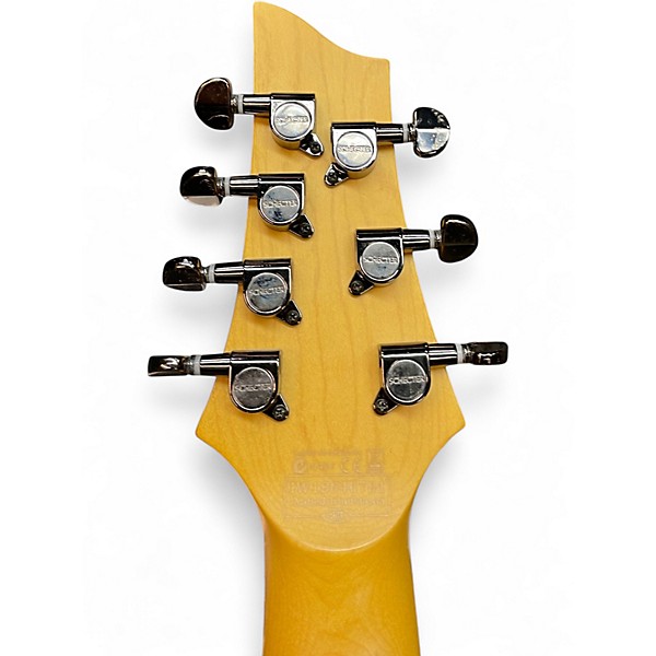 Used Schecter Guitar Research Demon 7 String White Solid Body Electric Guitar