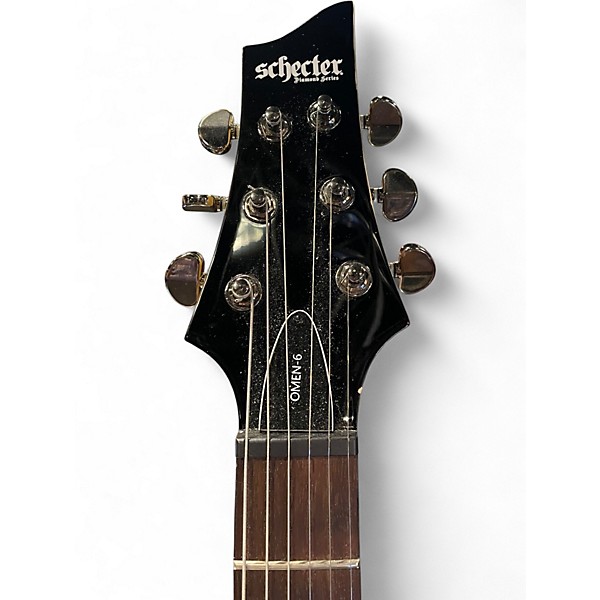 Used Schecter Guitar Research Omen 6 Vintage White Solid Body Electric Guitar