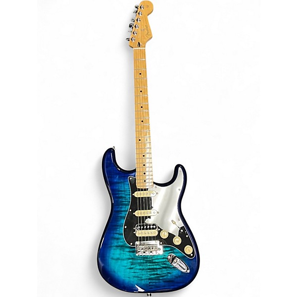 Used Fender Player Series II Plus Top Blue Burst Solid Body Electric Guitar