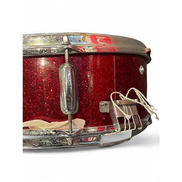 Used 1960s Slingerland 5X14 snare red sparkle Drum