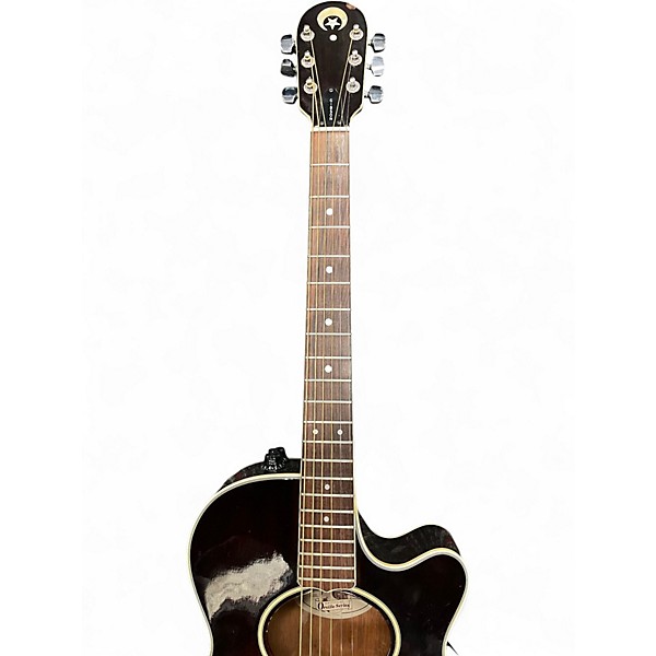 Used Epiphone eo-2-eb Trans Brown Acoustic Electric Guitar