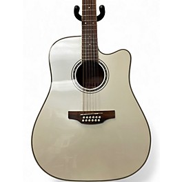 Used Takamine GD37CE Pearl White 12 String Acoustic Electric Guitar