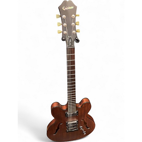 Used Epiphone Dot Studio Worn Brown Hollow Body Electric Guitar