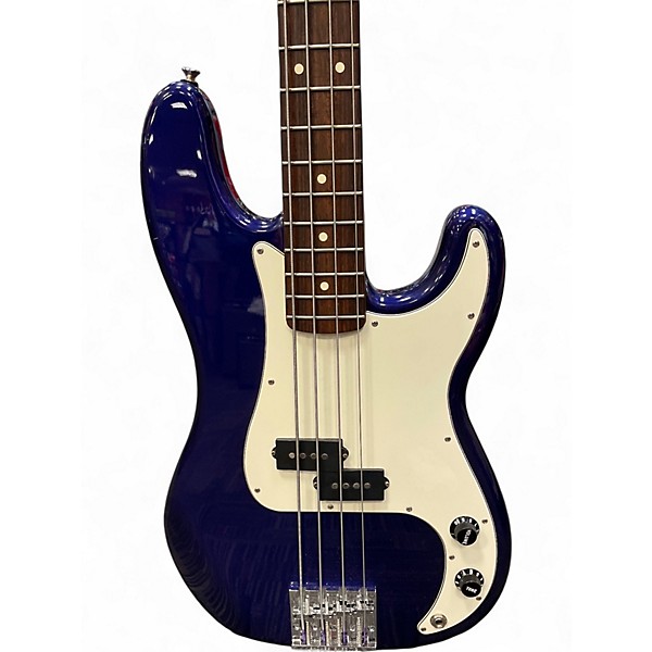 Used Fender Standard Precision Bass Blue Electric Bass Guitar