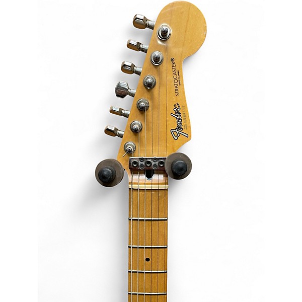 Vintage 1980s Fender Contemporary Series Stratocaster SSS Black Solid Body Electric Guitar