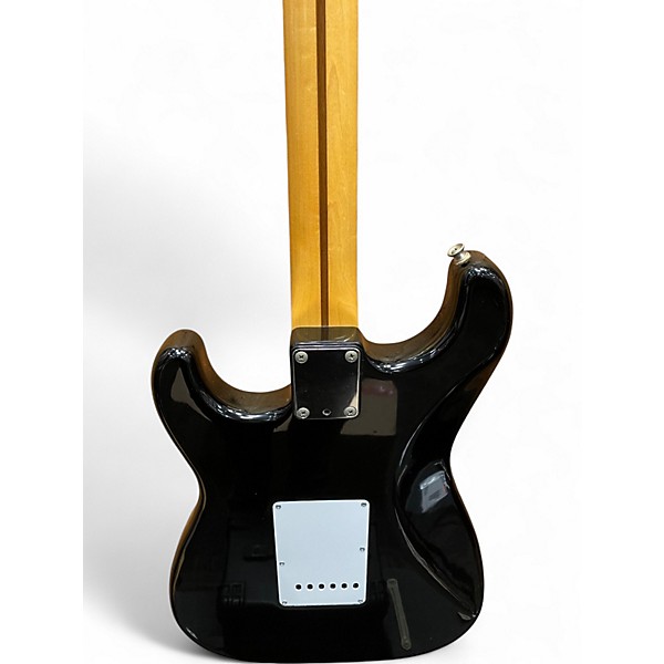 Vintage 1980s Fender Contemporary Series Stratocaster SSS Black Solid Body Electric Guitar