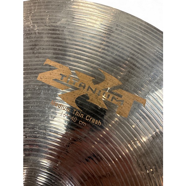 Used Zildjian 16in ZXT TITANIUM MEDIUM THIN CRASH Cymbal