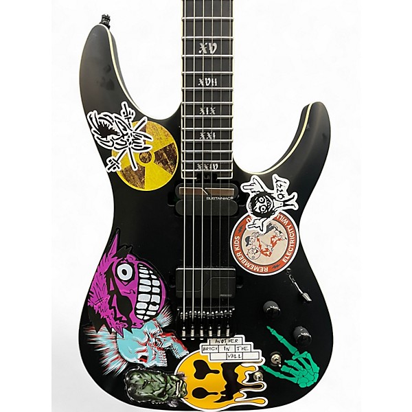 Used Schecter Guitar Research C-1 FR-S SLS Elite Evil Twin Satin Black Solid Body Electric Guitar