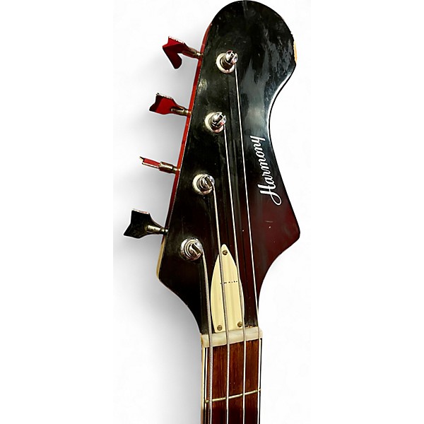 Vintage 1970s Harmony H25 Silhouette Sunburst Electric Bass Guitar