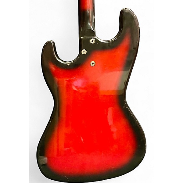 Vintage 1970s Harmony H25 Silhouette Sunburst Electric Bass Guitar