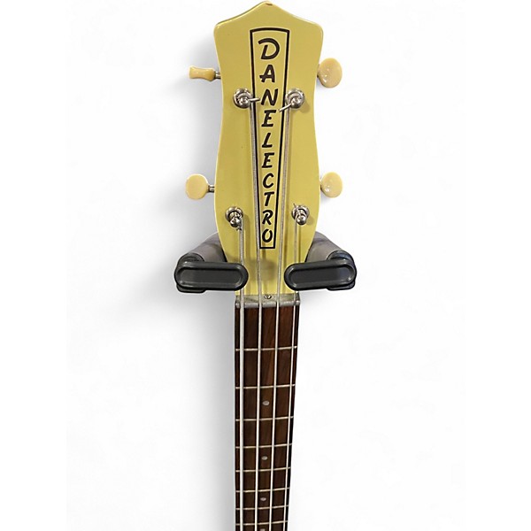 Used Danelectro Dead-On 58 Longhorn DADDY-O YELLOW Electric Bass Guitar