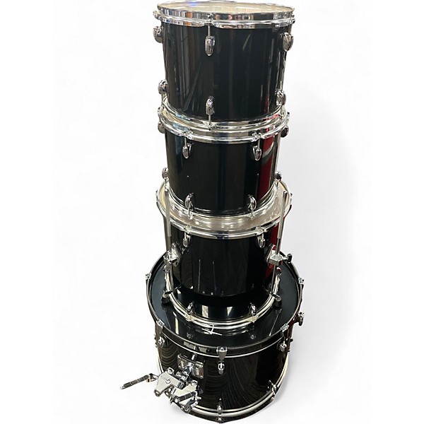 Used Gretsch Drums 4 Piece Blackhawk  Black Drum Kit