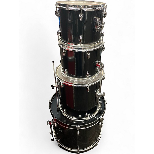 Used Gretsch Drums 4 Piece Blackhawk  Black Drum Kit