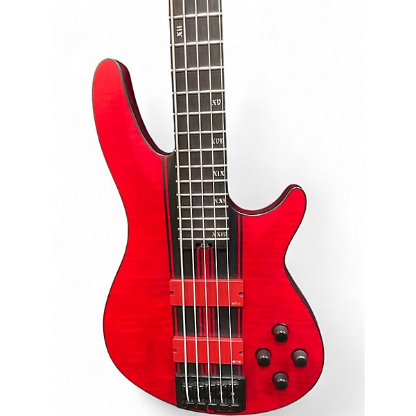 Used Schecter Guitar Research C5 GT Red Electric Bass Guitar