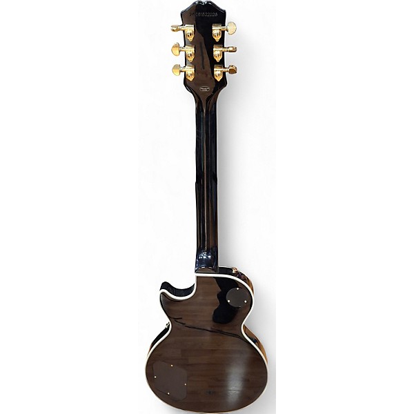 Used 2021 Epiphone Les Paul Custom Black Solid Body Electric Guitar