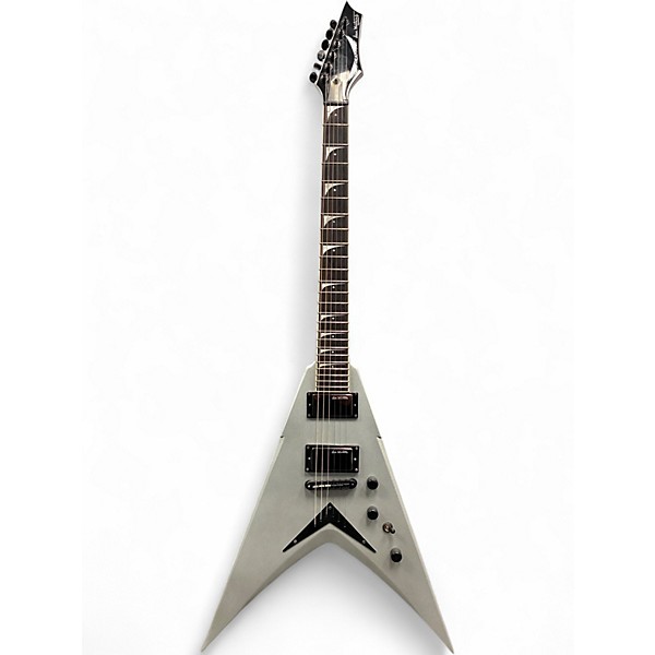 Used Dean Dave Mustaine VMNTX Metallic Silver Solid Body Electric Guitar