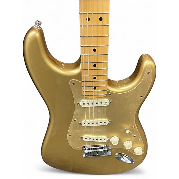Used 2012 Fender FSR American Deluxe Stratocaster Aztec Gold Solid Body Electric Guitar