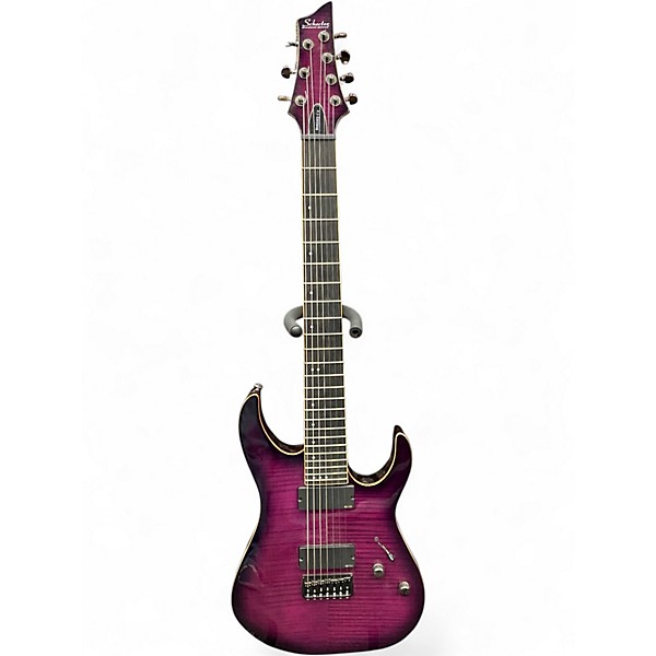 Used Schecter Guitar Research BANSHEE 7-A Trans Purple Solid Body Electric Guitar