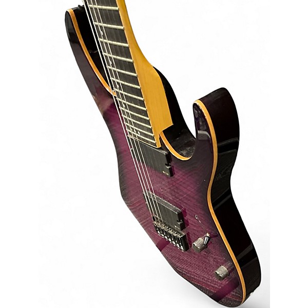 Used Schecter Guitar Research BANSHEE 7-A Trans Purple Solid Body Electric Guitar
