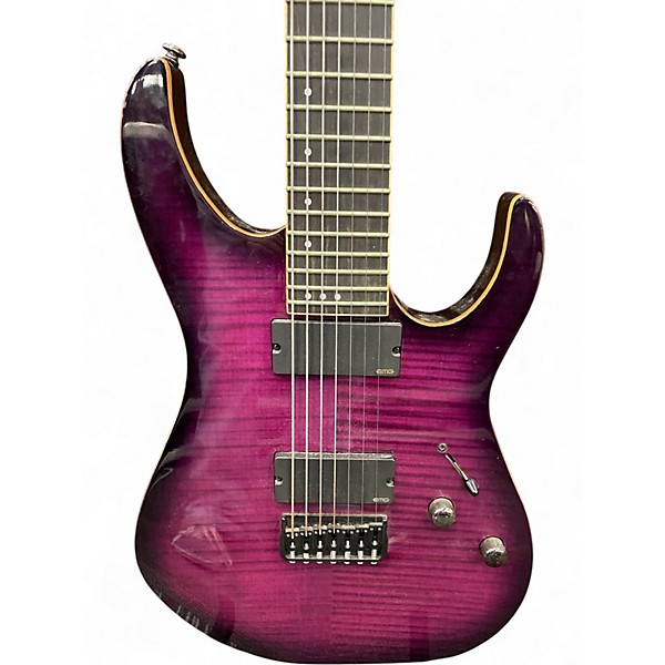 Used Schecter Guitar Research BANSHEE 7-A Trans Purple Solid Body Electric Guitar
