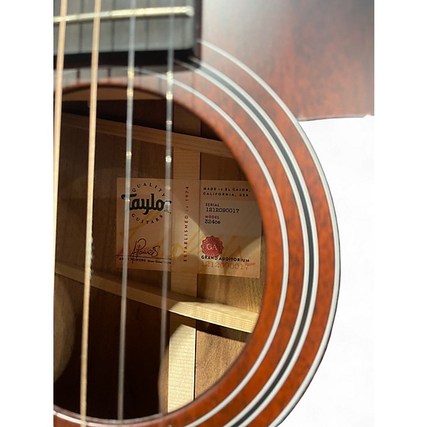 Used Taylor 324CE shaded edge burst Acoustic Electric Guitar