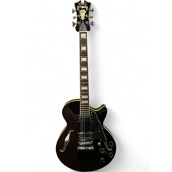 Used D'Angelico PSCBSSSBLK Black Hollow Body Electric Guitar