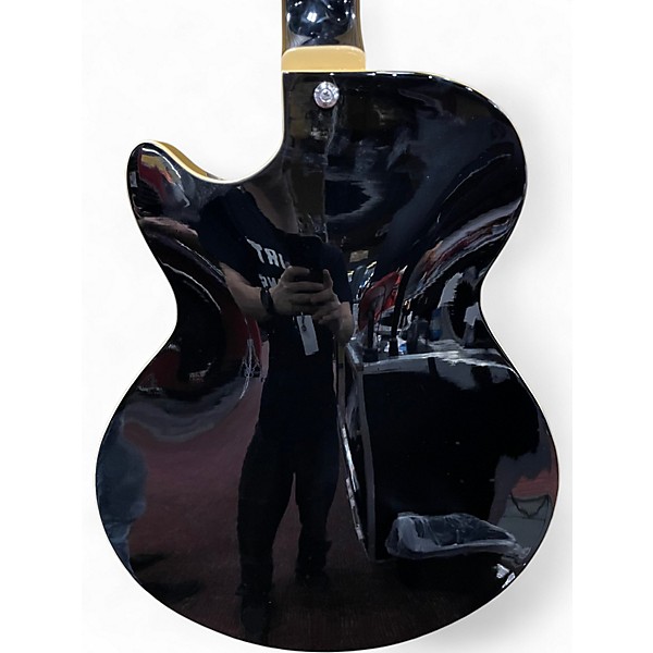 Used D'Angelico PSCBSSSBLK Black Hollow Body Electric Guitar