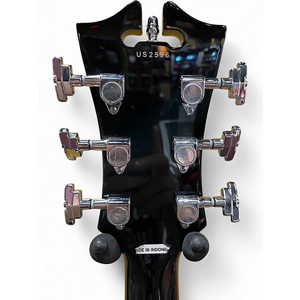 Used D'Angelico PSCBSSSBLK Black Hollow Body Electric Guitar