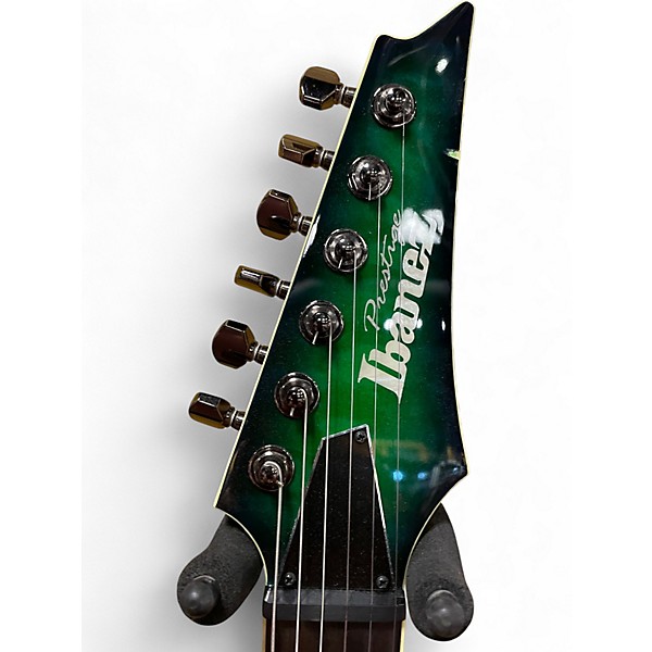 Used 2023 Ibanez S6521Q-SLG Prestige Series Surreal Blue Burst Solid Body Electric Guitar