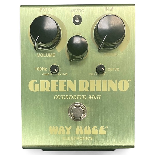 Used Way Huge Electronics WHE202 Green Rhino Overdrive Effect Pedal