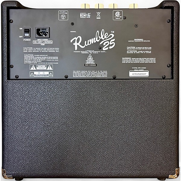 Used Fender Rumble 25 25W 1x10 Bass Combo Amp