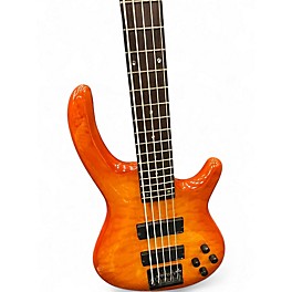 Used Dean Edge 5 String Orange Electric Bass Guitar
