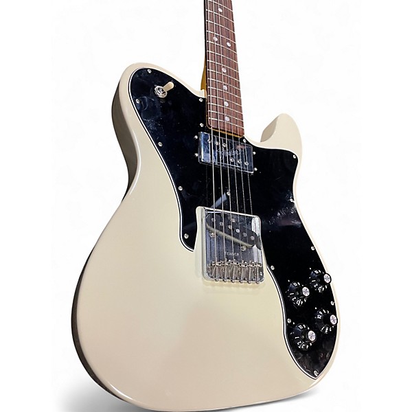 Used 2022 Fender AMERICAN VINTAGE 1977 TELECASTER DELUXE Olympic White Solid Body Electric Guitar