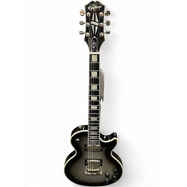 Used Epiphone Les Paul Custom Silverburst Solid Body Electric Guitar