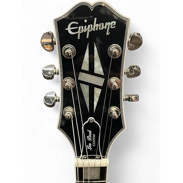 Used Epiphone Les Paul Custom Silverburst Solid Body Electric Guitar