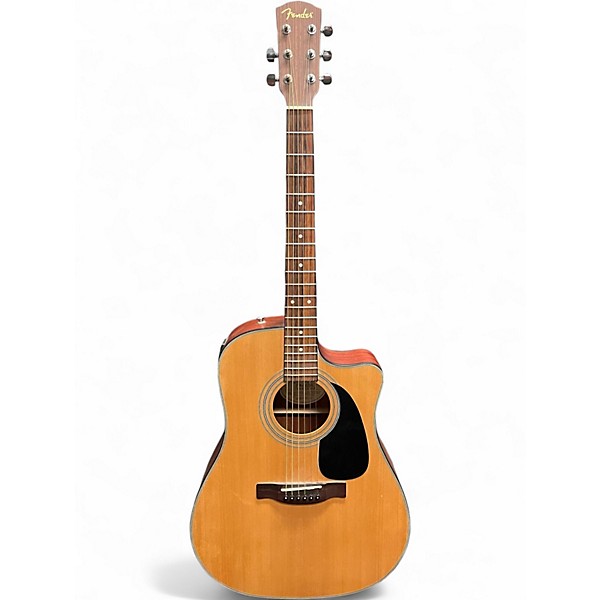 Used Fender CD100CE Natural Acoustic Electric Guitar
