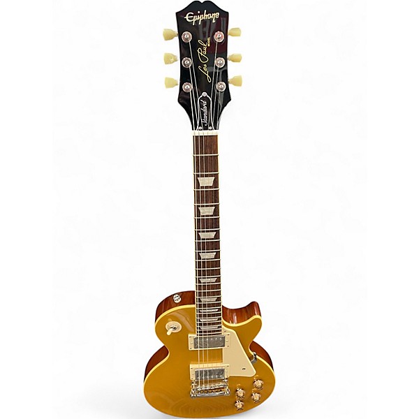 Used Epiphone Les Paul Standard Metallic Gold Solid Body Electric Guitar
