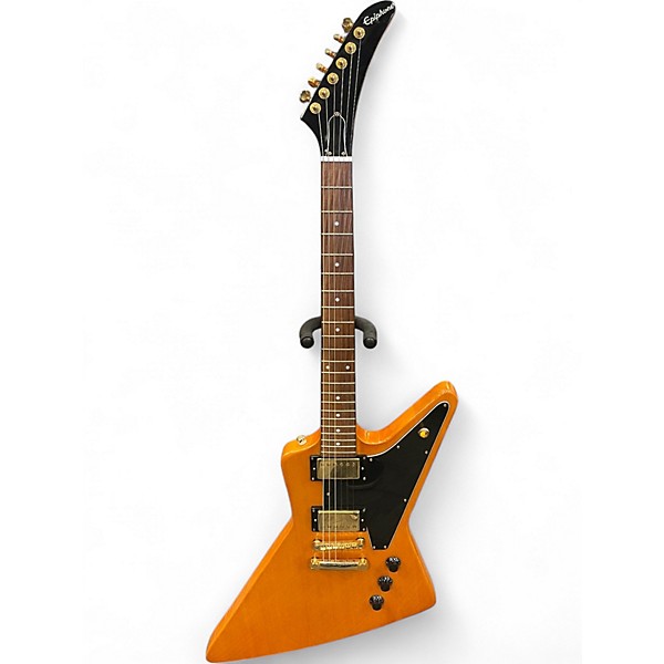 Used Epiphone Korina Explorer Natural Electric Bass Guitar