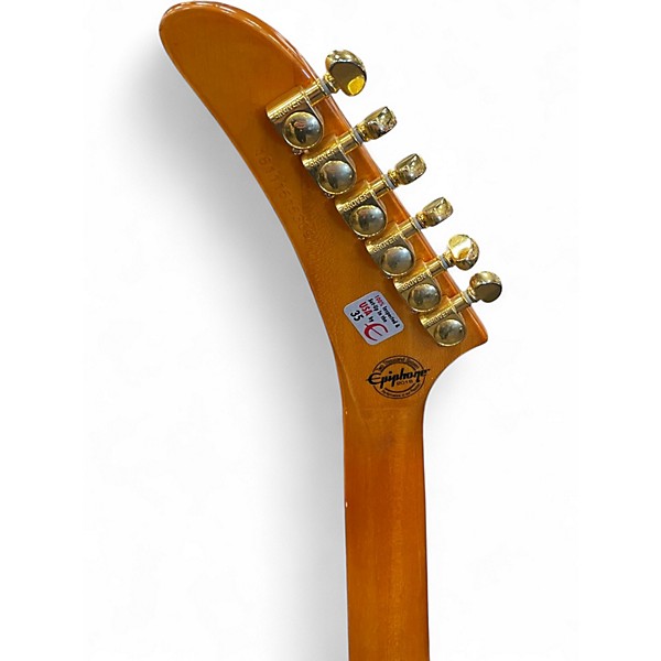 Used Epiphone Korina Explorer Natural Electric Bass Guitar