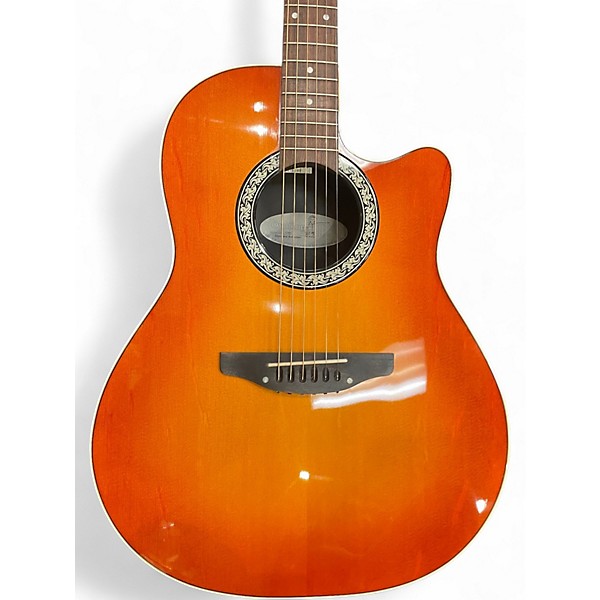 Used Ovation 1761 Standard Balladeer Cherry Sunburst Acoustic Guitar