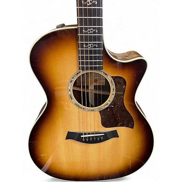 Used Taylor Custom 414CE Shaded Edge Burst Acoustic Electric Guitar