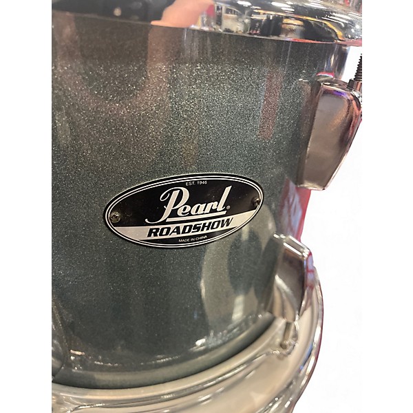Used Pearl 5 Piece ROADSHOW BLUE SPARKLE Drum Kit