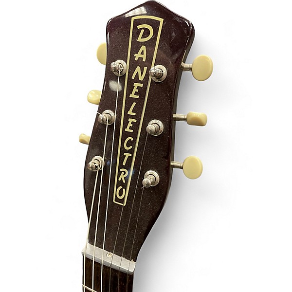 Used Danelectro U2 Black Solid Body Electric Guitar