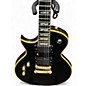 Used ESP EC1000 Deluxe Left Handed Black and Gold Electric Guitar