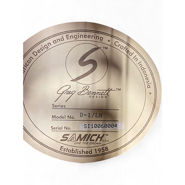 Used Greg Bennett Design by Samick D1LH Natural Acoustic Electric Guitar