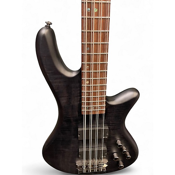 Used Schecter Guitar Research Diamond Series Studio 8 Flat Black Electric Bass Guitar