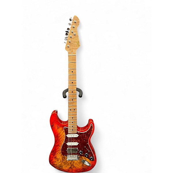 Used LsL Instruments SATICOY DX HSS SPALTED BURL CHERRY SUNBURST Solid Body Electric Guitar