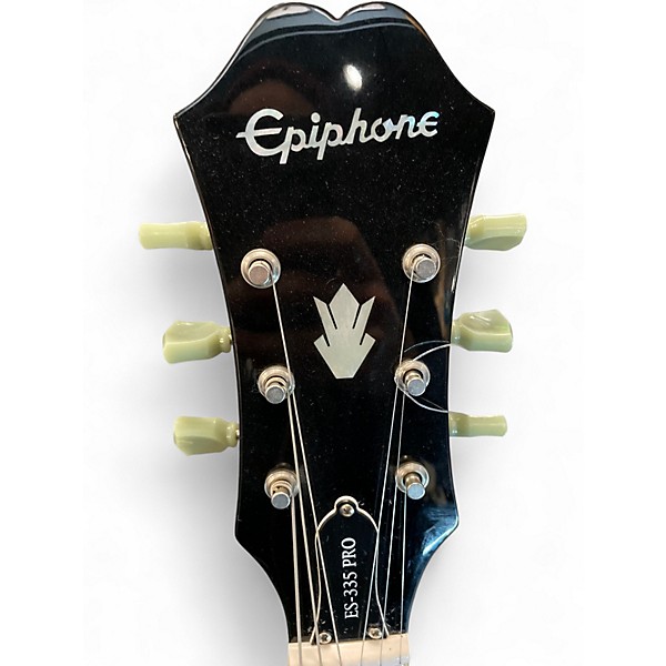 Used Epiphone ES335 Pro 2 Tone Sunburst Hollow Body Electric Guitar