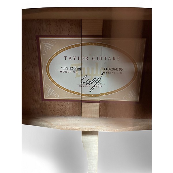 Used Taylor 512E 12-Fret Natural Acoustic Electric Guitar