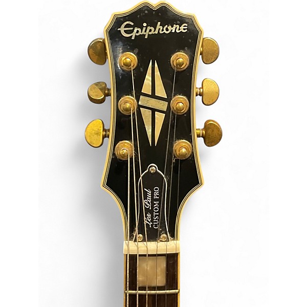 Used Epiphone Les Paul Custom Pro Black Solid Body Electric Guitar